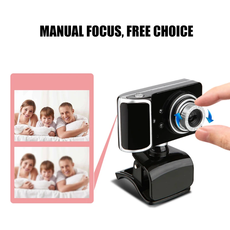 HD веб-камера Веб-камера с микрофоном Компьютерная камера USB Plug and Play для ПК
