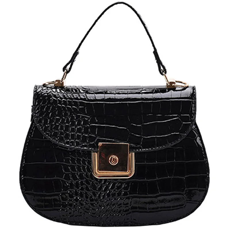 

Stone Pattern PU Leather Saddle Bags 2021 Designer Vintage Mini Shoulder Bag Branded Trending Handbags and Purses