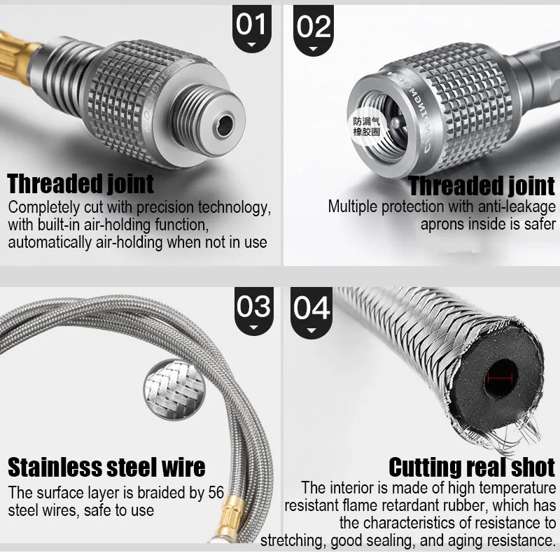 Туристическая горелка из нержавеющей стали газовый удлинитель с резьбой