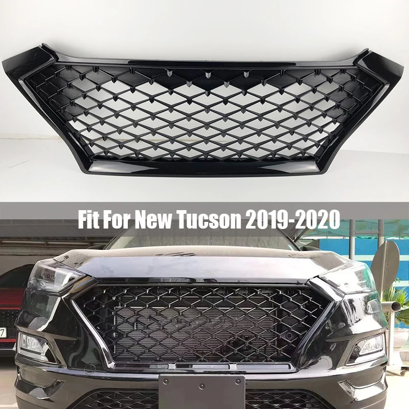 Передняя решетка гонок для HYUNDAI TUCSON 2019 2020 маска гриль подходящая FUSION MONDEO черный