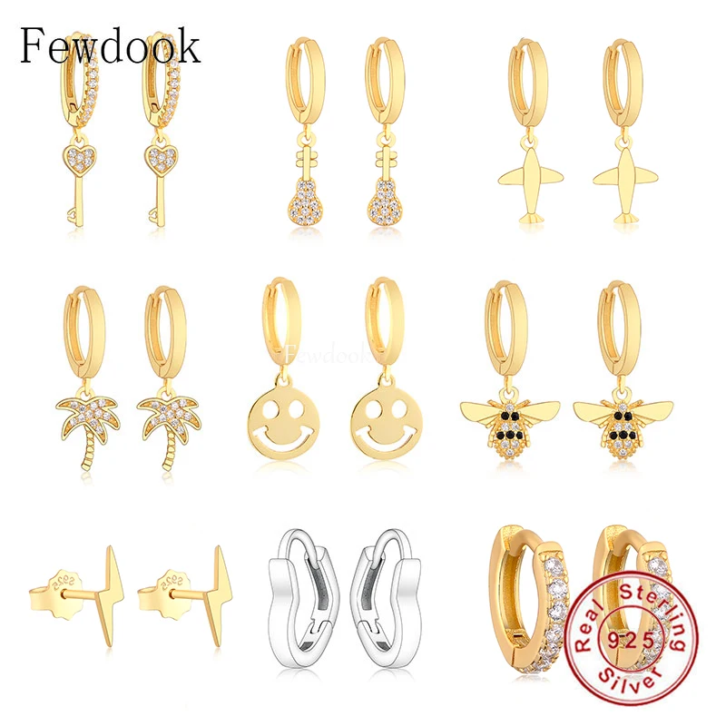 Серьги кольца женские круглые золотистые с эмоциями и улыбкой серебро 100%