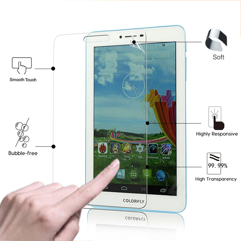 

Ultra HD LCD Anti-Scratched Screen Protector Film For Colorfly G708 7.0" tablet high clear glossy screen protective films