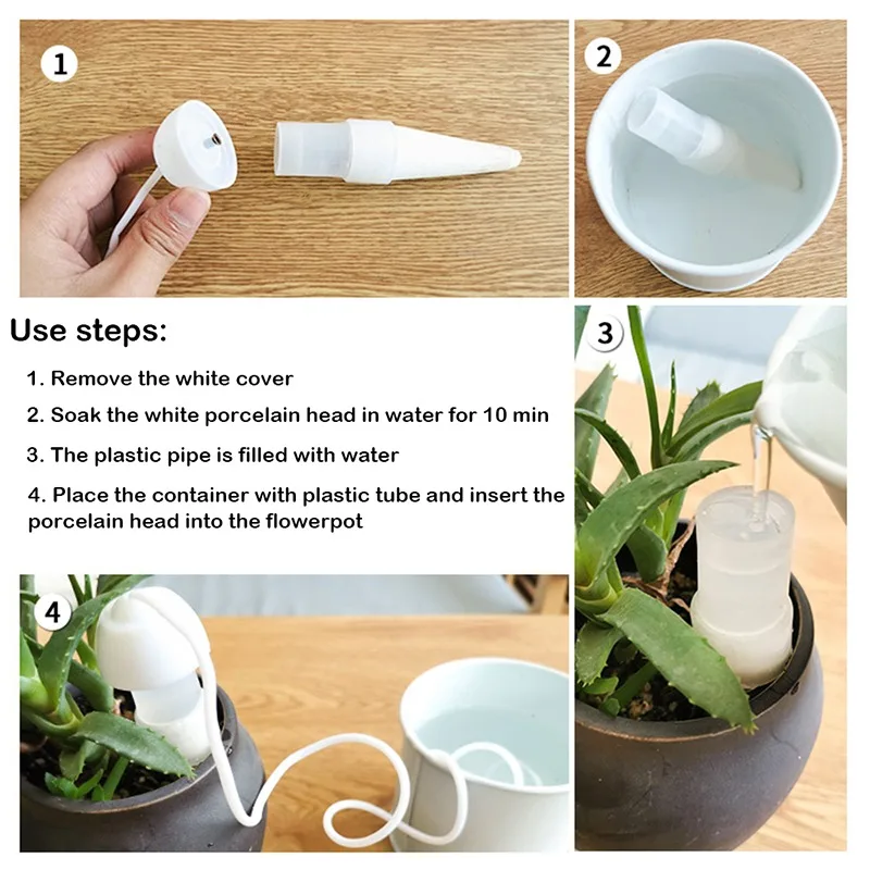 

6 Pcs/lot Automatic Watering System Self Watering Probes Plant Potted Waterer Ceramic Spikes Gardening Flower Potted Drip Device
