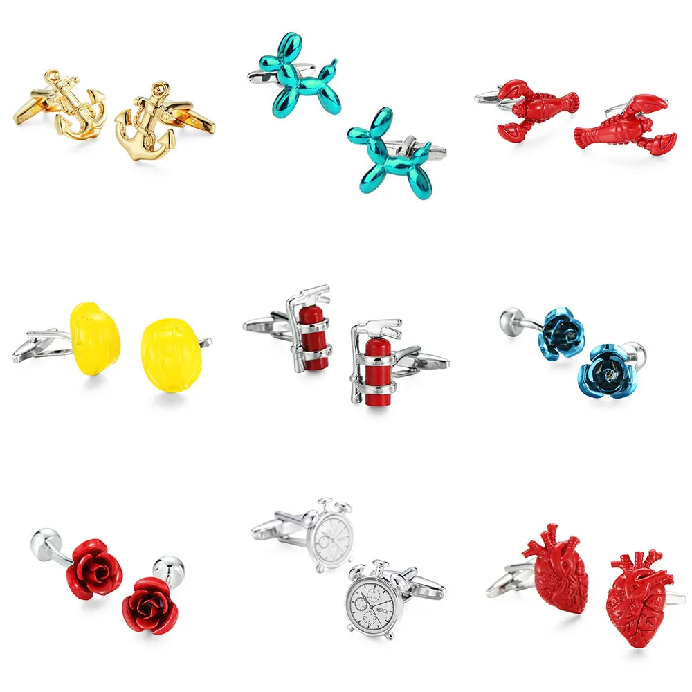 

30 Styles Available In Multiple Colors CuffLinks For Mens Tie Clip Shirt Links Gift Husband Original Metal Guitar Piano