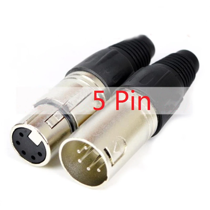 3P 4P 5P XLR штекер аудиокабеля для микрофона 3/4/5/ Pin штекер-гнездо кабельный разъем