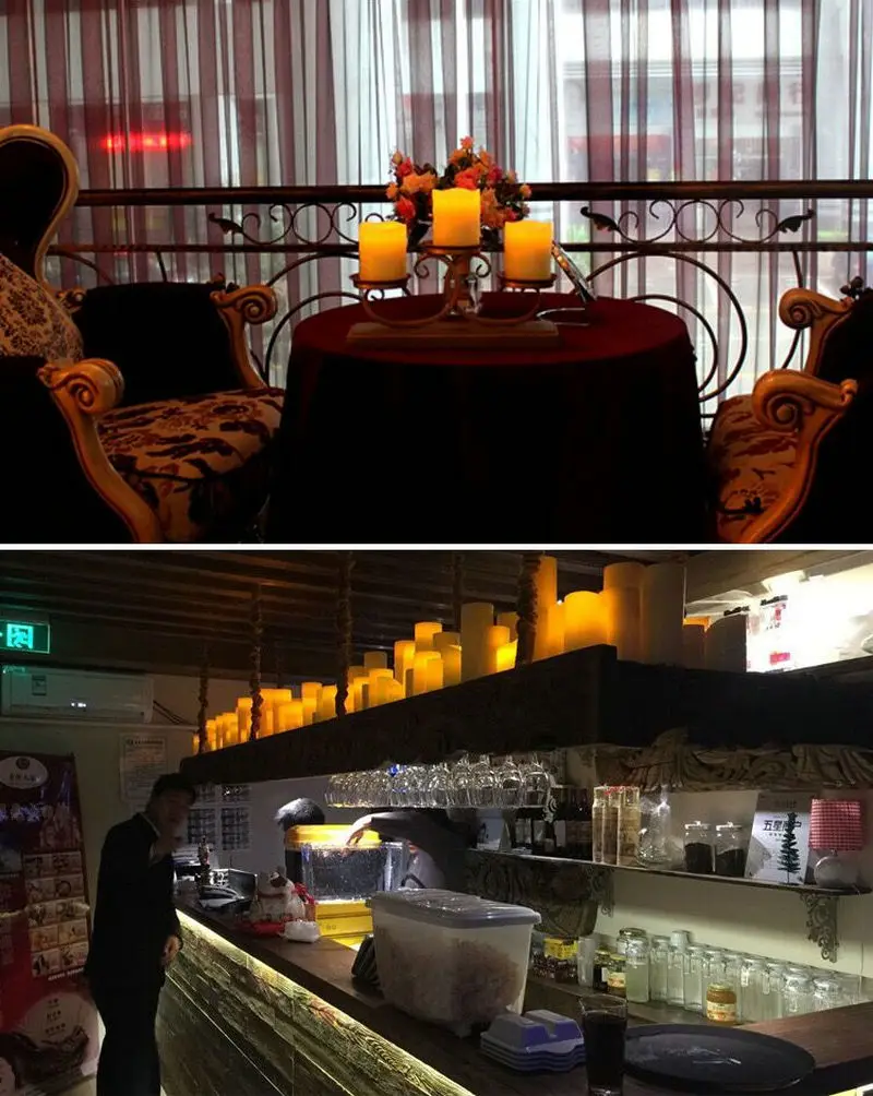 Набор с 3 портами (стандарт Перезаряжаемые беспламенных парафин воск Led