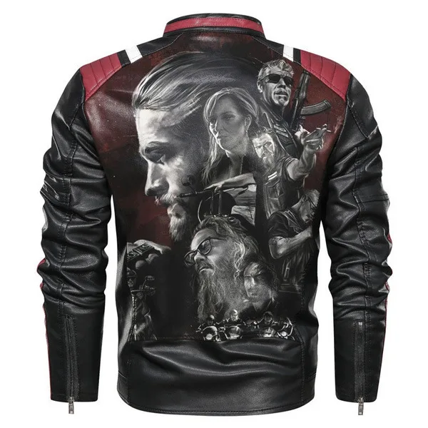 

Men's leather jackets 2021 new men's jackets pu motorcycle jackets plus velvet leather men's leather jackets