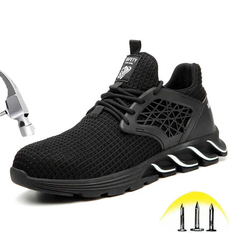 Мужские индустриальные стальные колпачки на носках неразрушаемые