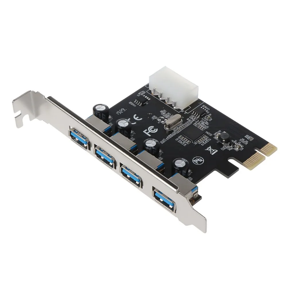 4 порта PCI-E к USB 3,0 концентратор PCI Express адаптер карты расширения 5 Гбит/с скорость для настольных компьютеров компоненты бренд