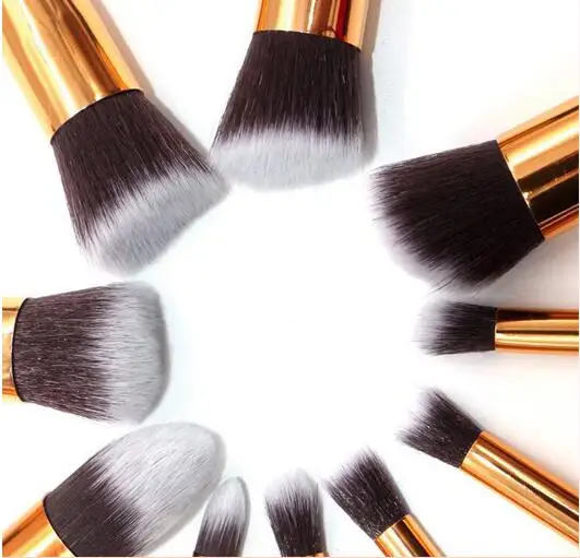 10 piezas pinceles maquillaje ceja definitador de ojos cepilo La Fundación pincel maquiagem polvo Blush Professional | Красота и