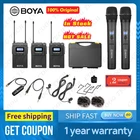 BOYA BY-WM8 Pro K1 K2 BY-WM4 pro UHF двойной беспроводной микрофон для интервью микрофон для iPhone для ПК DSLR видеокамеры
