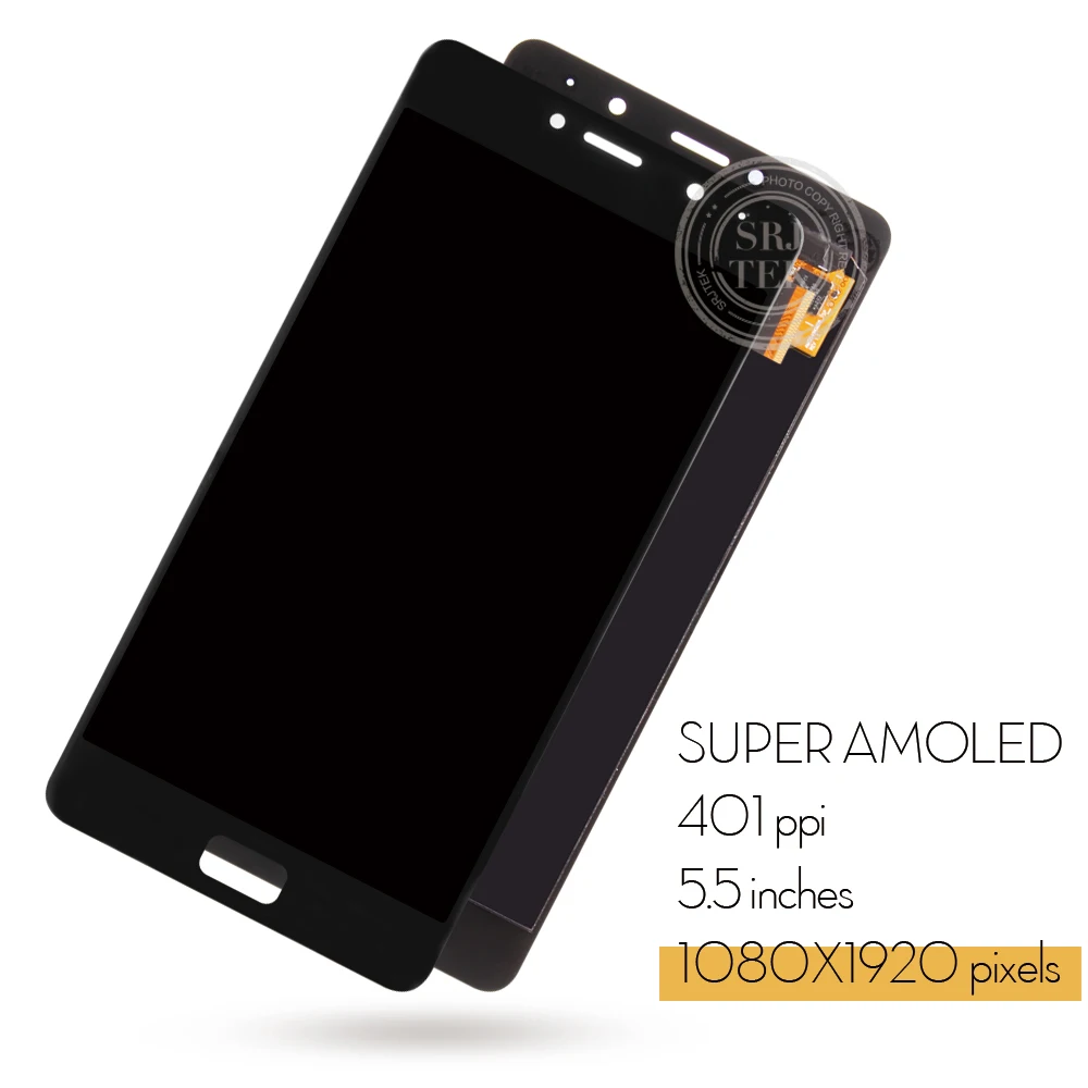 Оригинальный ЖК-дисплей Srjtek AMOLED 5 дюйма для Lenovo P2 сенсорный экран с рамкой Vibe P2c72
