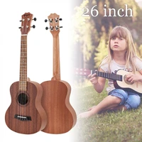 mahogany wood 26 inch 18 fret tenor ukulele acoustic cutaway guitar mahogany wood ukelele hawaii 4 string guitar