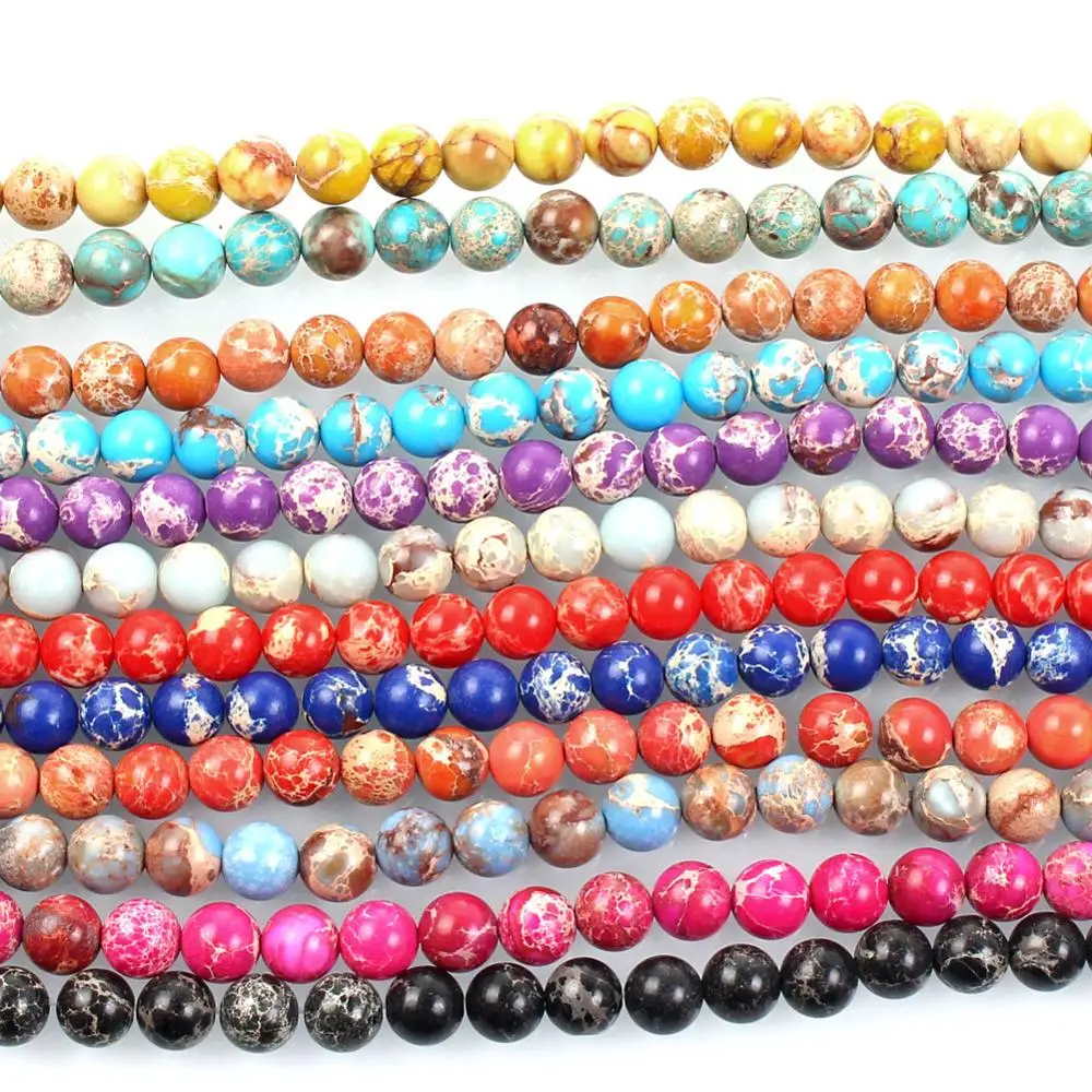 Бусины из натурального апельсинового императора круглые бусины 15 дюймов нить 4 12