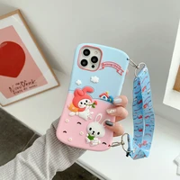 3d cartoon cute rabbit silicone soft phone case for iphone 12 mini 11 pro max x xs max xr 7 8 6 plus 2020 se back cover coque
