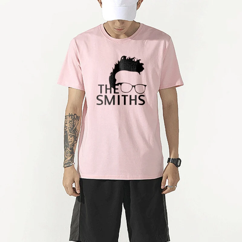Хлопковая футболка The Smiths Винтажная в стиле ретро с принтом Моррисси 80 короткими