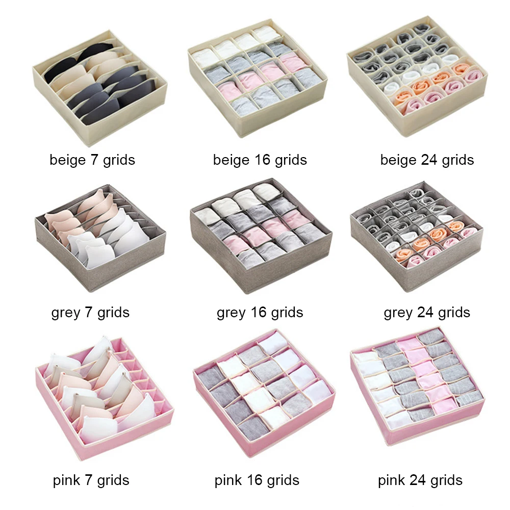 

2021 New Underwear Bra Organizer Storage Box Drawer Closet Organizers Boxes For Underwear Scarfs Socks Bra Home Cabinet Divider