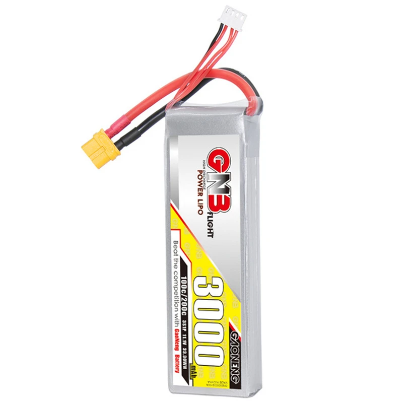 1-2PCS GNB 50C/100C HV 3S 11.1V 3000mAh Lipo Battery With XT60 XT90 T Plug For FPV Drone RC Helicopter Car Boat UAV Parts | Электроника