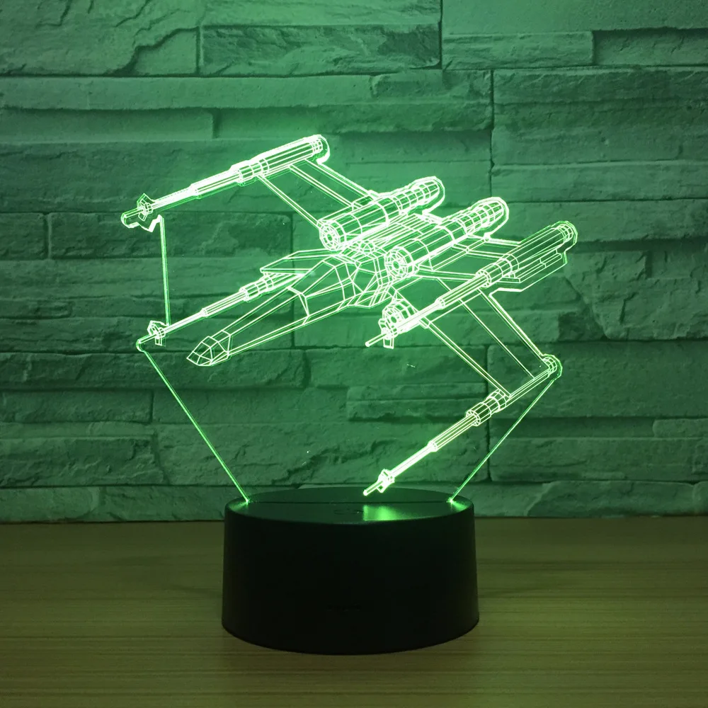 X Fighter Star Wars 7 цветов светодиодный ночник для детей сенсорный Usb стол Lampara Lampe