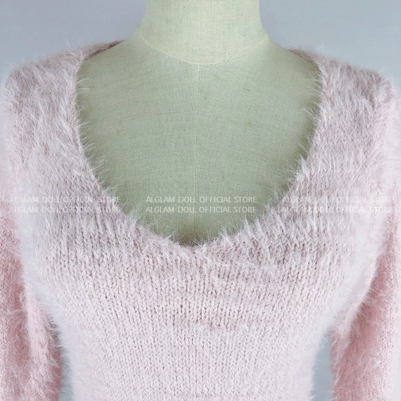 

2020 Korea Brief V-Neck Slim Vestidos Long Sleeved Stretch Knitted Mini Sheath Sexy Sweater Club Dress