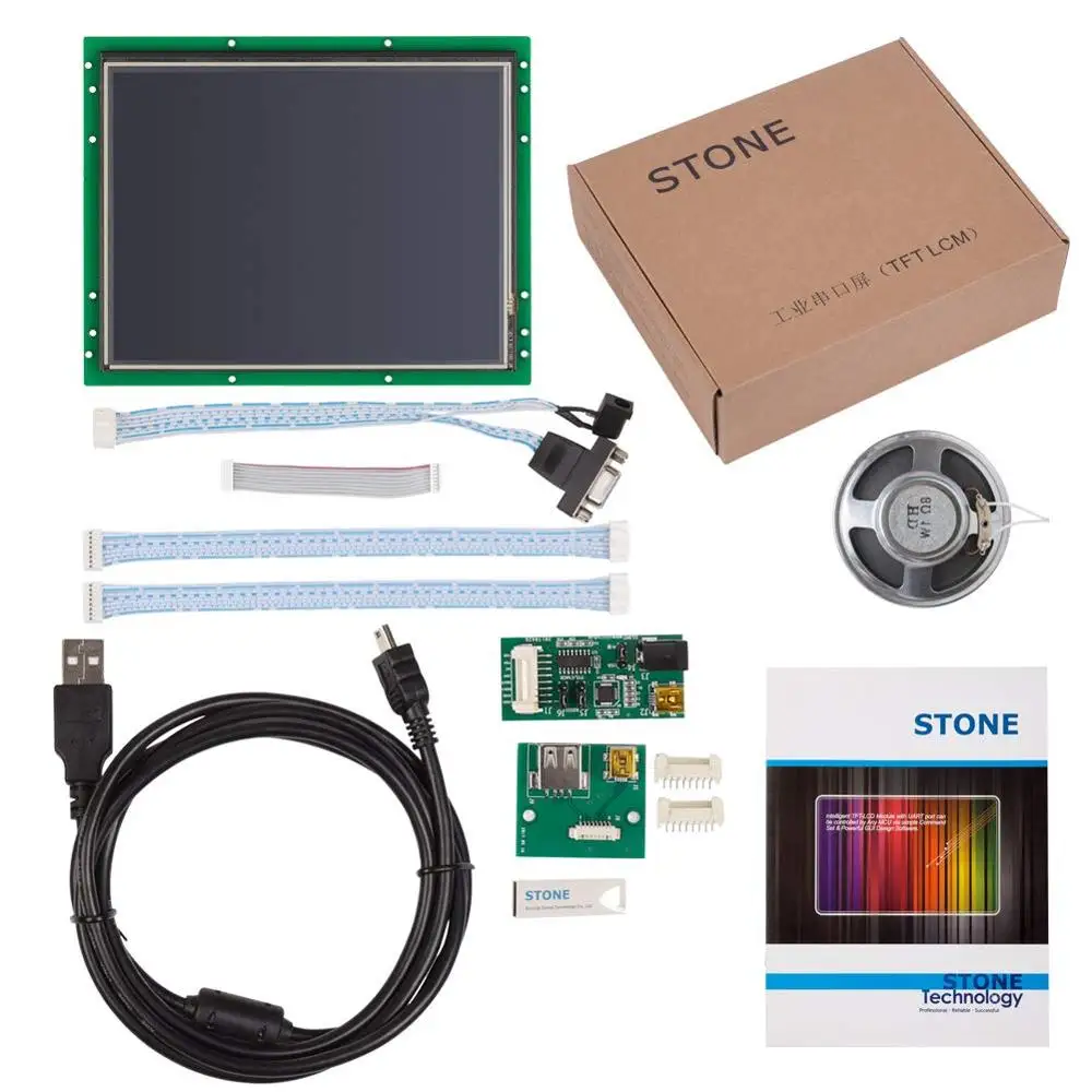 Серийный ЖК дисплей UART с сенсорным экраном 10 4 дюйма платой управления + драйвером
