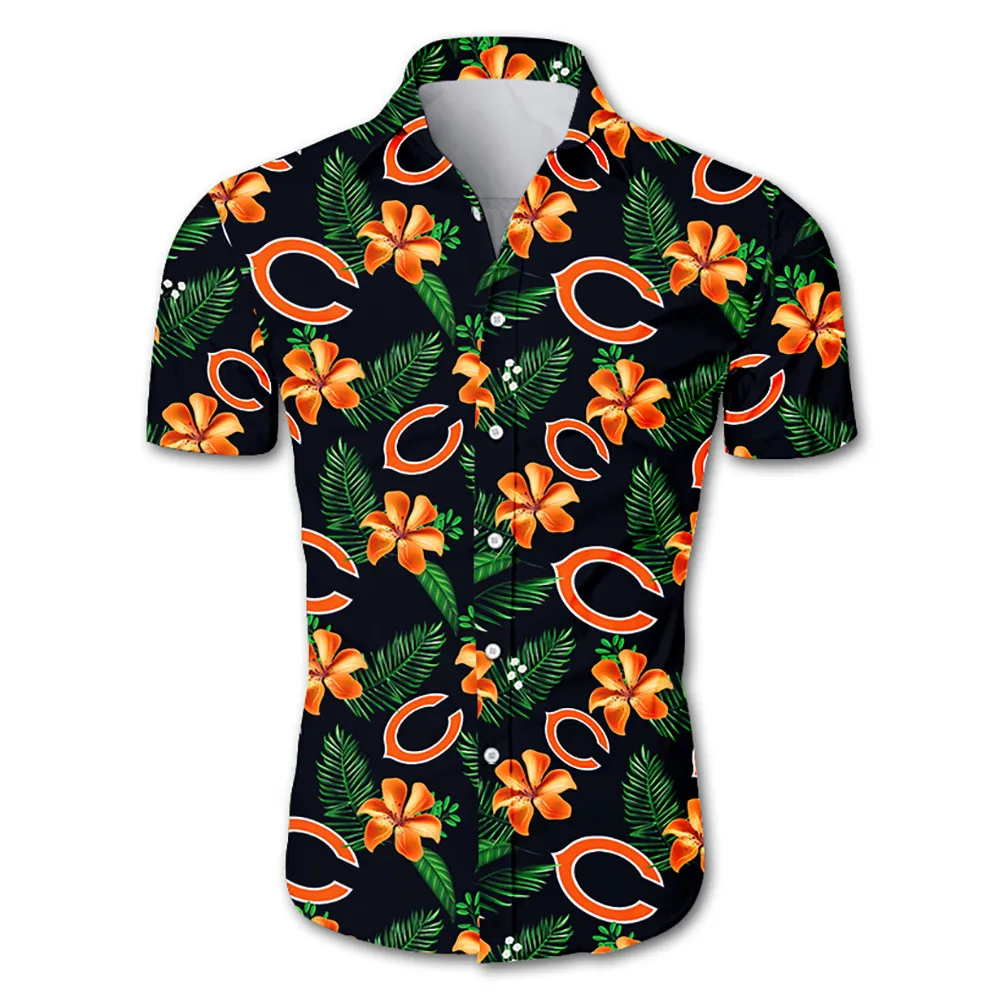 

2021 Chicago men's casual hawaiian shirts 3D Bears tops