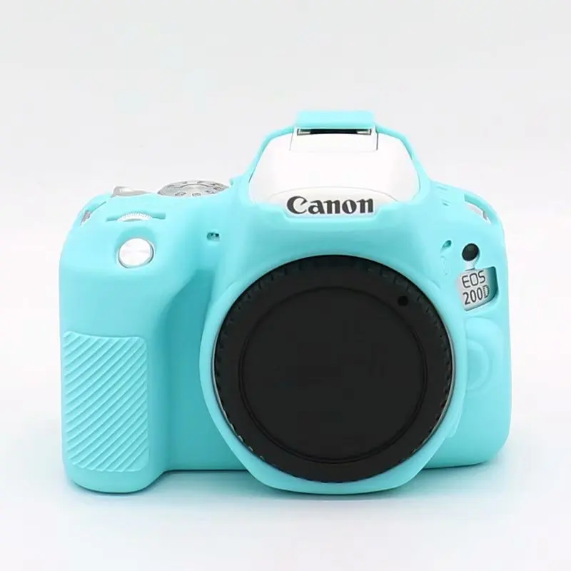 Model A Blue Чехол для DSLR камеры, мягкий силиконовый чехол, Резиновая Защитная сумка для Canon EOS 200D 200D II 200D Mark II Rebel SL2 Kiss X9 DSLR - Цвет: Model A Blue