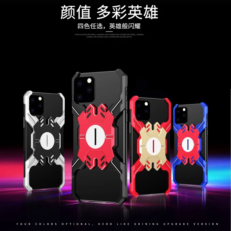 Металлический Чехол бампер для iPhone 8 чехол серии героев 11 Pro Max XR XS MAX X 7 6s 6 Plus