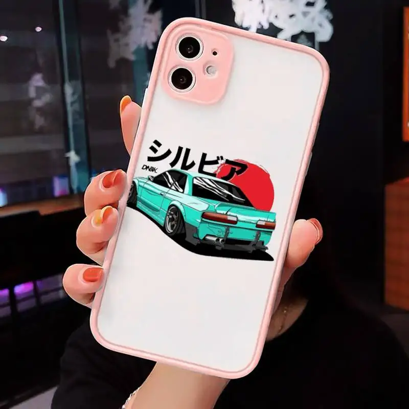 

jdm drift car design pattern luxury Phone Cases funda matte transparent For iphone 7 8 11 12 plus mini x xs xr pro max cover