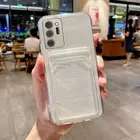 Прозрачный противоударный чехол для Samsung Galaxy A51, A71, A72, A52, A32, A70, A50, S20FE, S21, S20 Plus, Note 20, мягкий чехол-кошелек из ТПУ