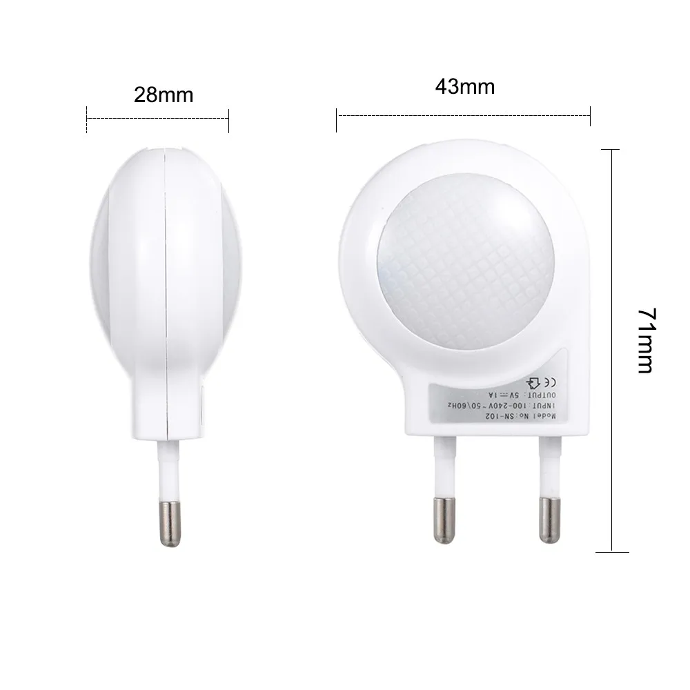 

AC110-240V 0.7W Portable Plug-in USB Mini LED Snail Night Light