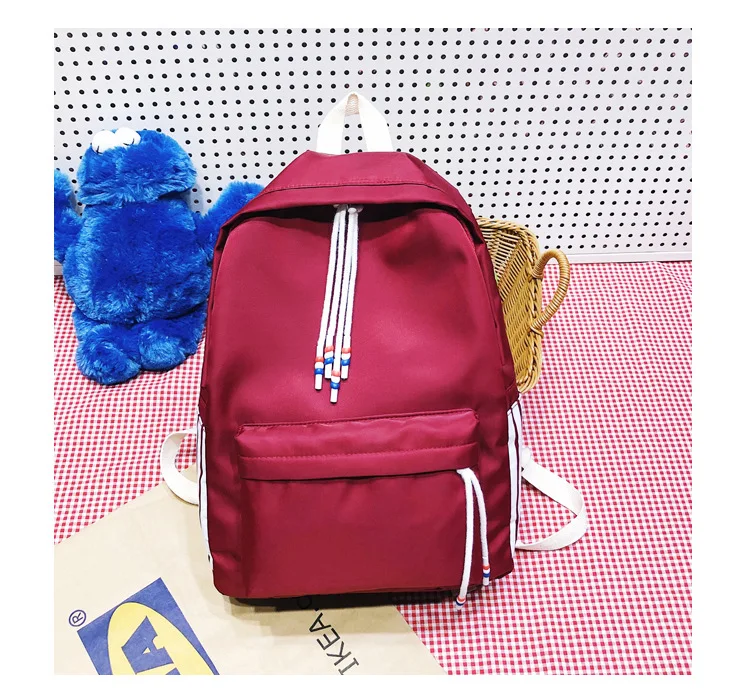 Модная однотонная Студенческая сумка через плечо из ткани Оксфорд