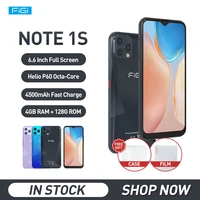 figi note 1s 6 6 inch smartphone mobile phone 4g ram 128g rom cellphone 4500mah fast charge helio p60 octa core in stock