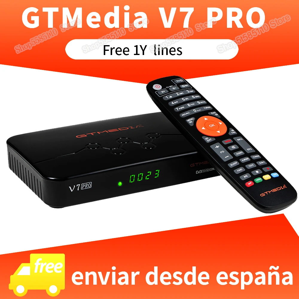 Новое поступление 2020 GTMEDIA V7 Pro DVB S/S2/S2X + T/T2 AVS HEVC 10 битный декодер обновленный PLUS без
