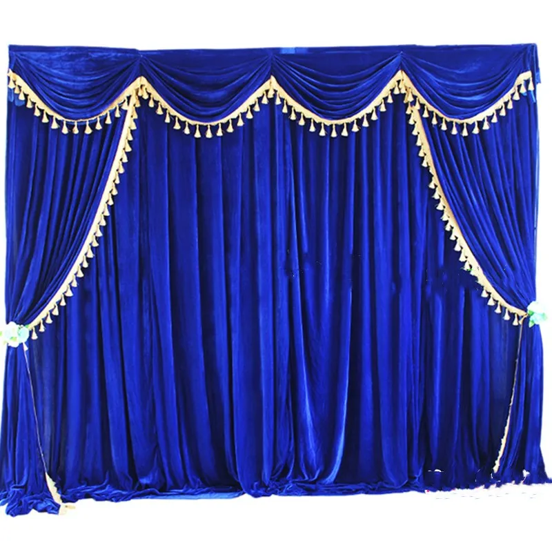 

Customizable Fashion Gold Velvet Cloth Background curtain Wedding Supplies Stage decoration Prop