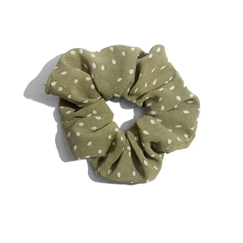 Повязка на голову женская шифоновая в горошек эластичная | Украшения и