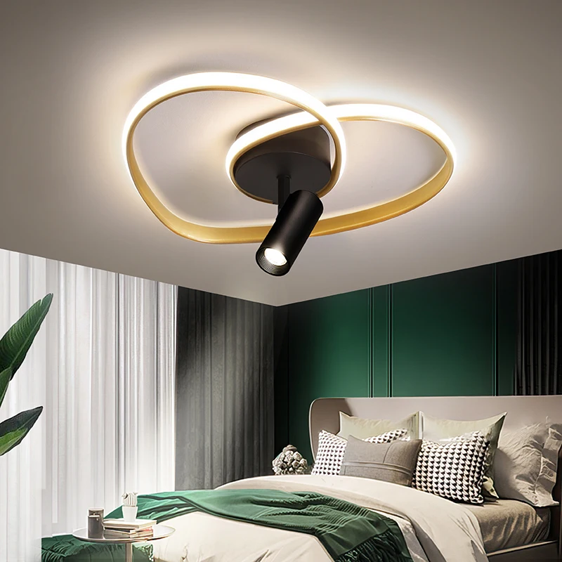 

Modern Led Ceiling Spotlights For Background Wall Living Room Study Freely Collocation Track Lighting Black Iron Acrylic Lamps