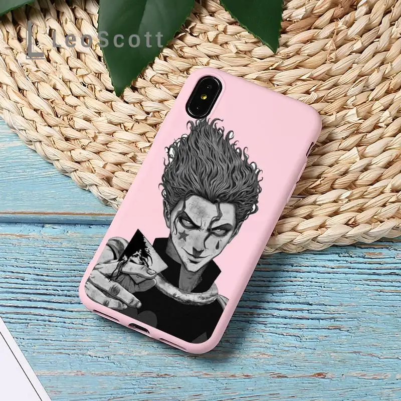 

Hisoka Anime Hunter X art comic Phone Case Candy Color for iPhone 11 12 mini pro XS MAX 8 7 6 6S Plus X 5S SE 2020 XR