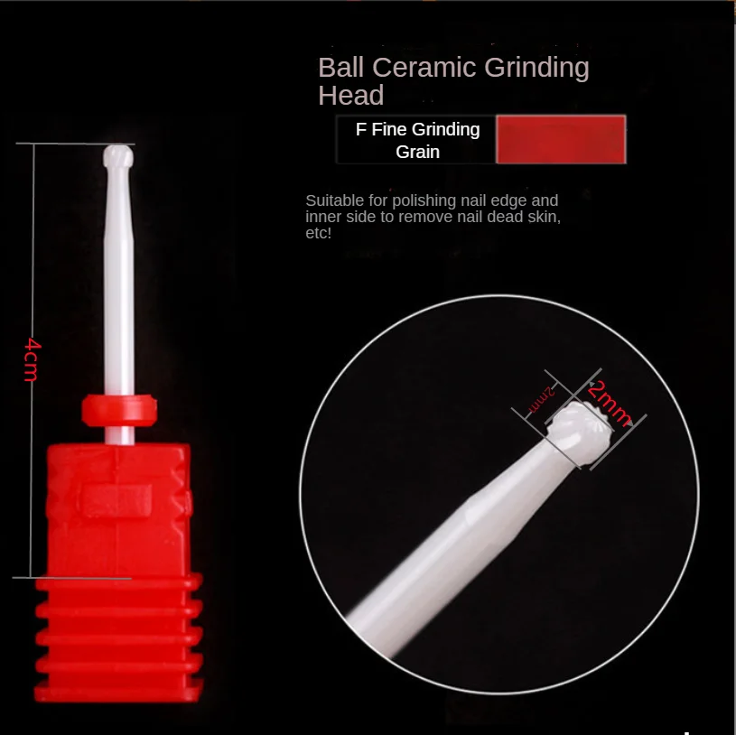 4 шт. керамические фрезы для маникюра удаление лака ногтей гель кутикулы сверла