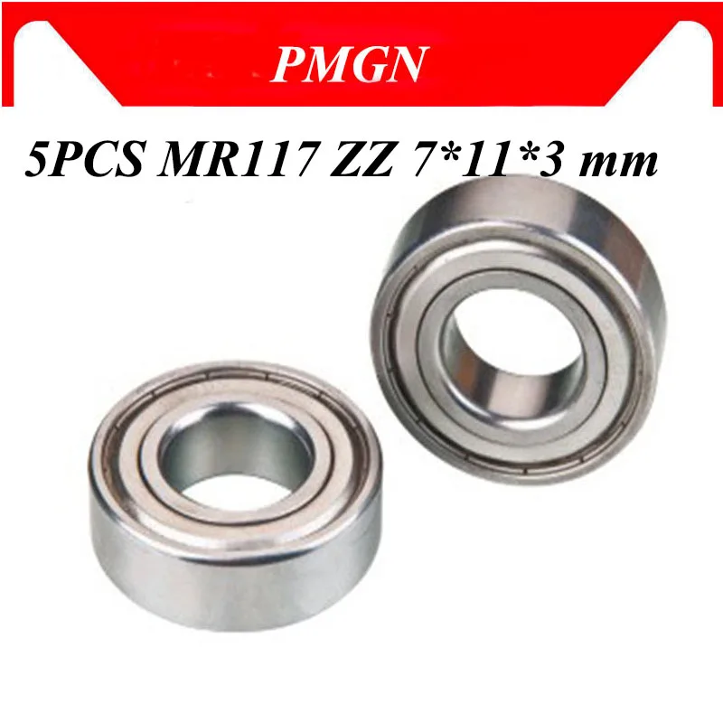 5 шт. ABEC MR117ZZ MR117Z MR117 ZZ 7*11*3 мм нержавеющая сталь миниатюрный тонкий настенный