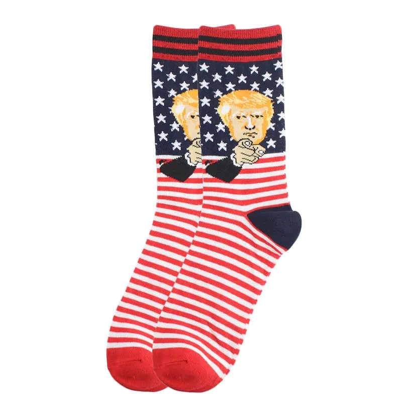 Креативные носки Дональд Трамп Make America Great Again Национальный флаг звезды полосы