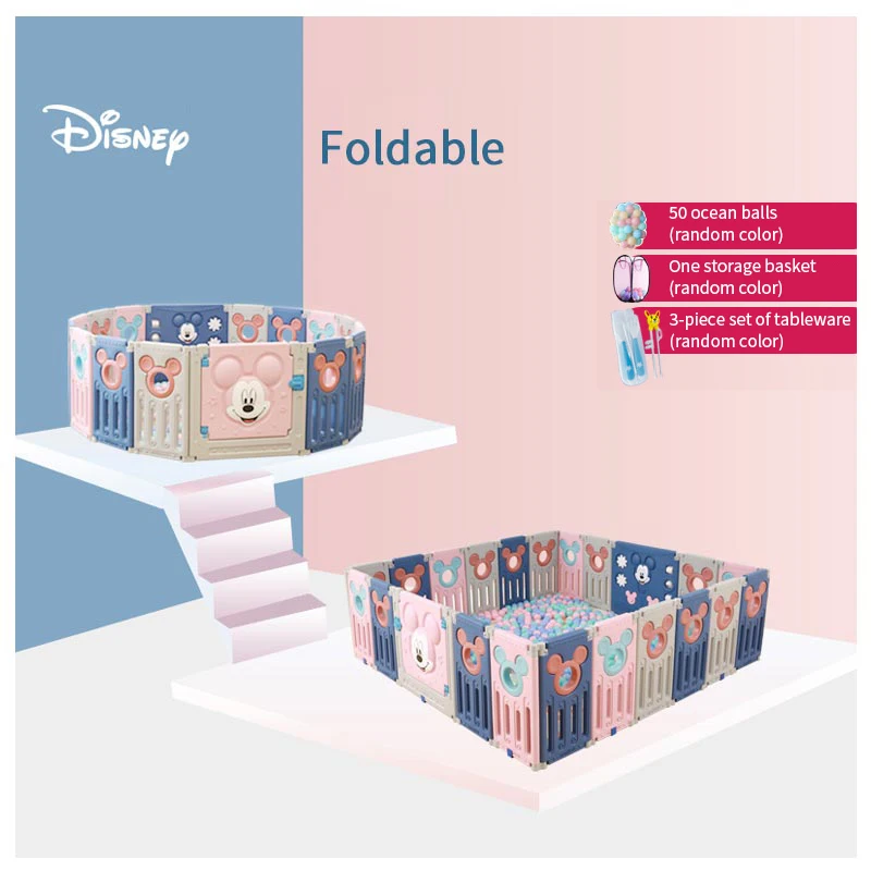 Детский манеж Disney с Микки Маусом складной детский коврик для ползания защитный