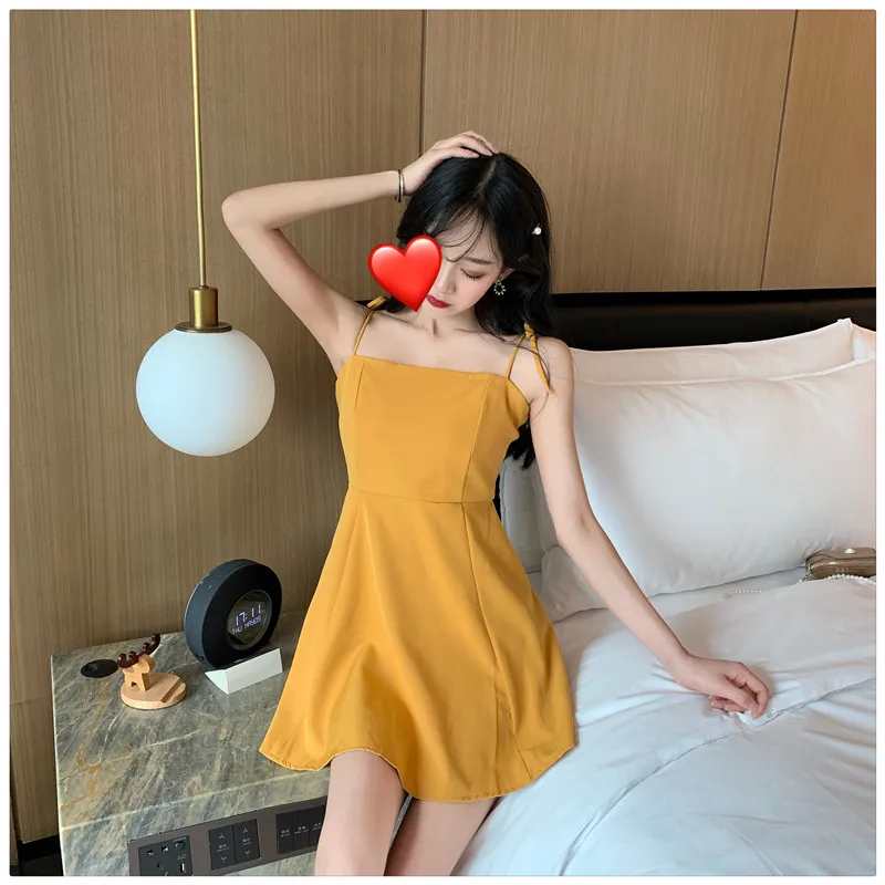 

New Summer Black Dresses Strapless Women's Clothing Beach Style Fashion Brand Off Shoulder Spaghetti Strap Mini-dress Female