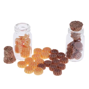 1 бутылка печенье10 шт. печенье Кукольный дом мини игрушки маленькое печенье миниатюрный кухня сцены украшения Аксессуары