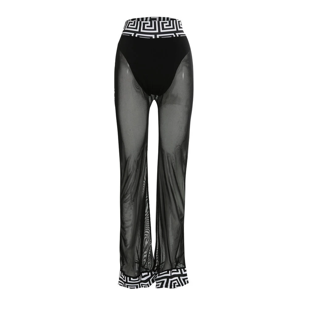 Новинка 2019 лидер продаж женское прозрачное Сетчатое Бандажное бикини из двух