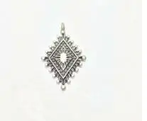 Eruifa, популярные, 10 шт., 30 мм* 18 мм, Geomet, Ryrhombus, подвески, золото, Полированное Серебро, подвески, Подвески для изготовления ювелирных изделий, ожерелья, сделай сам - Окраска металла: Burnished silver