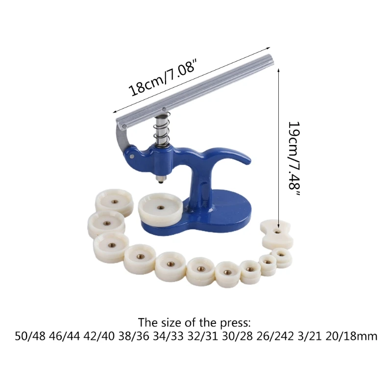 

Free shipping Watch Press Set, Watch Back Case Closer, Watchmaker Watch Repair Tool Kit with 12pcs Fitting Dies