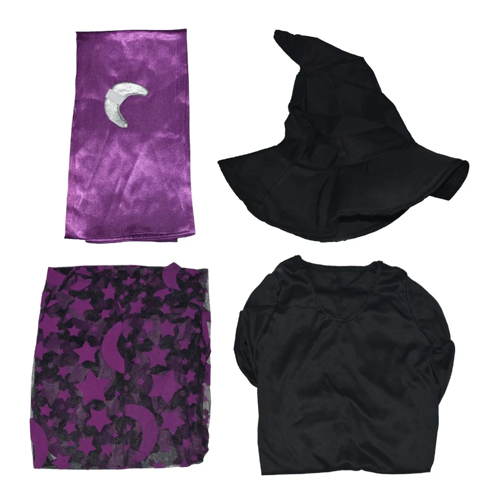 Костюм на Хэллоуин Пурим для женщин и девочек: фиолетовая звезда, луна, магическая ведьма, ночь Израиля, игровой костюм на вечеринку.