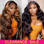 Парик с эффектом омбре, прозрачные передние парики со светлыми натуральными волосами, T-образные, цветные