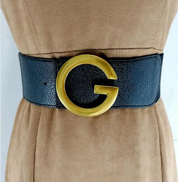 

NEW Designer Belts for Women High Quality Corset Belt Luxury Brand Wide Cinturon Mujer Elastic Cummerbunds Big G Ceinture Femme
